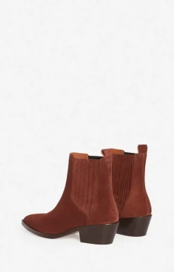 Vanessa Bruno Bottines Santiags En Cuir Suéde Fabriqué Au Portugal