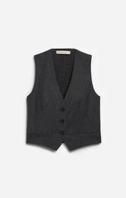 Vanessa Bruno Gilet De Costume Denso En Laine Mélangée