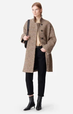 Vanessa Bruno Manteau Maguelone En Alpaga & Laine Mélangés