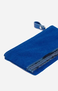 Vanessa Bruno Petite Pochette Zippée En Lin & Sequins