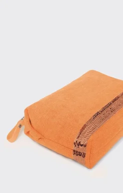 Vanessa Bruno Petite Trousse Zipée En Lin & Sequins
