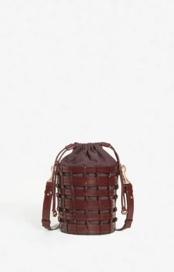 Vanessa Bruno Petit Sac Seau En Cuir Tressé En Cuir De Buffle