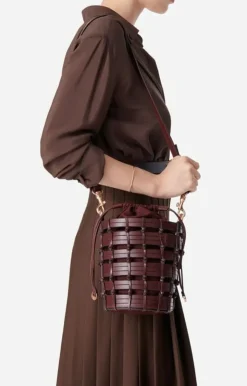Vanessa Bruno Petit Sac Seau En Cuir Tressé En Cuir De Buffle
