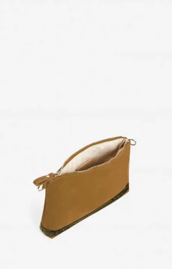 Vanessa Bruno Pochette Zippée En Lin & Sequins