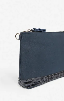 Vanessa Bruno Pochette Zippée En Toile & Sequins